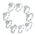 Ready to Ship 3CT 9MM D VVS1 Round Moissanite Diamond Rings Wholesale Price Starsgem S925 Women Loose Gemstones Ring Jewelry
