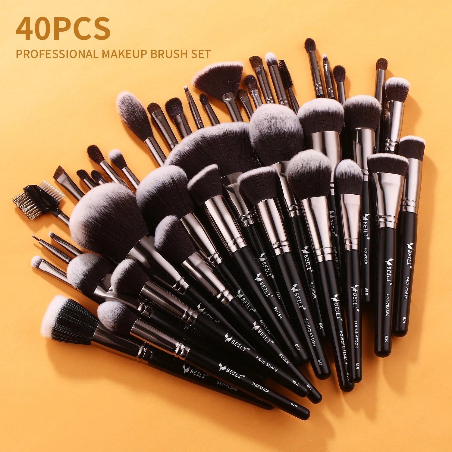 Cosmetic Makeup Brush Set Factory Luxury Vegan Fan Foundation Powder Blender Pinceau De Maquillage Private Label Wholesale
