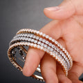 Girls Earring 3cm -10 CM Big Hoop Baguette Earrings Iced Out Bling Cubic Zirconia Hip Hop Fashion Jewelry Hip Hip
