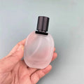 Hot Sale Luxury 30 ml Glass Perfume Bottle 30ml clear Transparent Frosted Black Perfume Glass Bottle with Black Spray Pump
