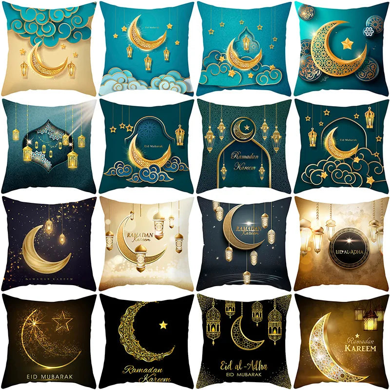 EID Mubarak Decor Cushion Cover Aid Ramadan Decorations Islamic Muslim Decor Ramadan Kareem EID Al Adha Ramada Pillowcase