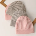 Custom Embroidery logo Women Cashmere Winter Hat Luxury Fashion Knit Rib Super Soft Baby Kids Ny Beanie Caps