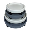 Round Planter Saucer and Flower Plant Pot Trays with Silence Wheels for Indoor