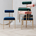 Nordic Modern Design Golden Tripod Cafe Chairs Cream Boucle Velvet Upholstered for Dining Room Kitchen for Restaurant Villa