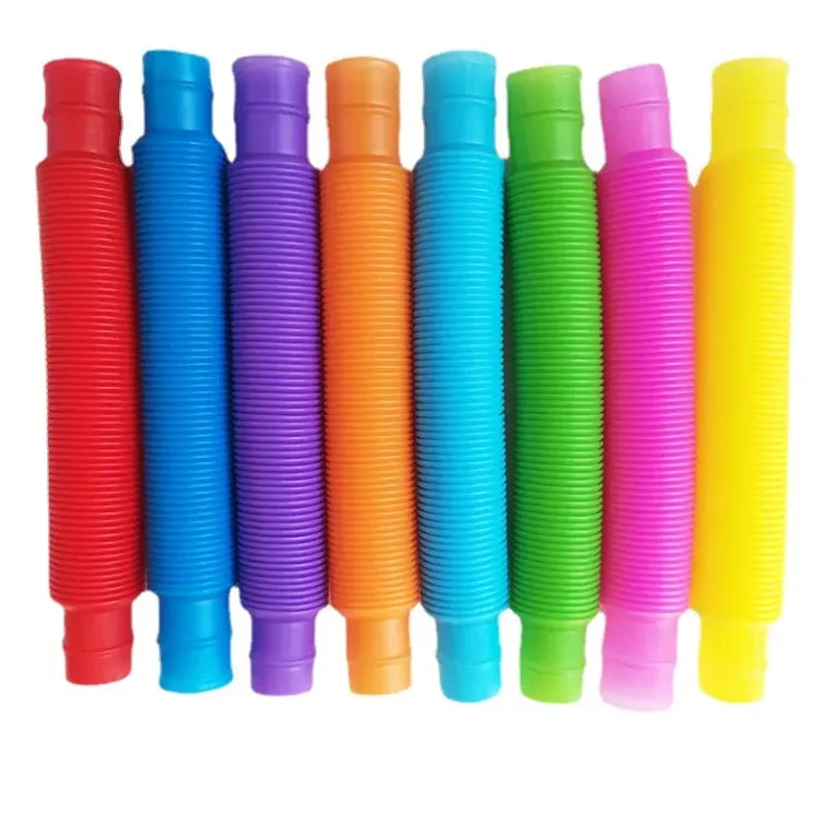 Wholesale Color Rich Customization Pop Stretching Fidget Pipe Sensory Toys Tubes Pop Tube Educational Toys