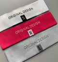 OEKO-tex Satin Woven  Label Custom Logo Satin End Fold Woven Neck Brand Labels for Clothing