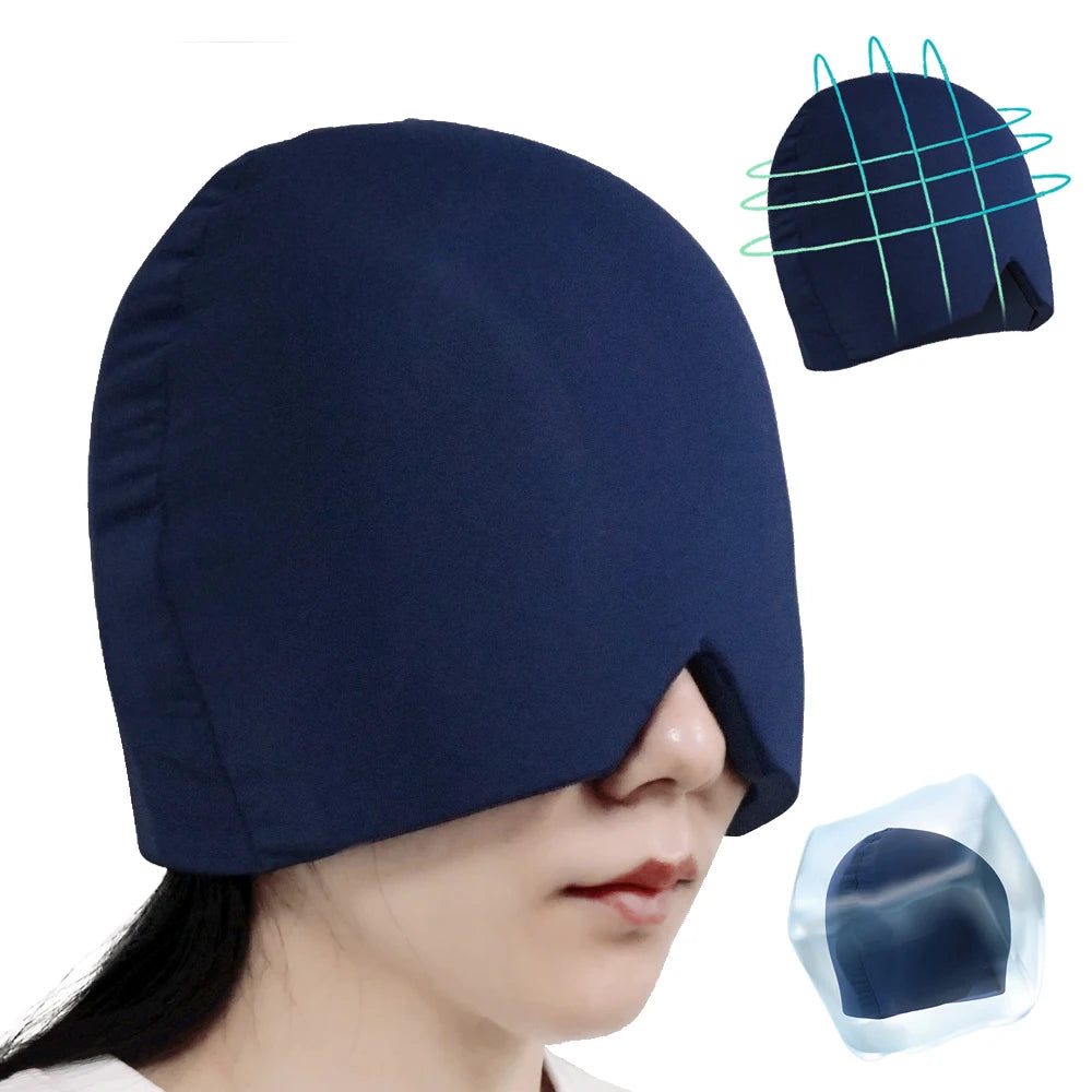 New Comfortable Beauty & Personal Care Product Ice Head Wrap Cap for Migraine Tension Sinus Stress Relief