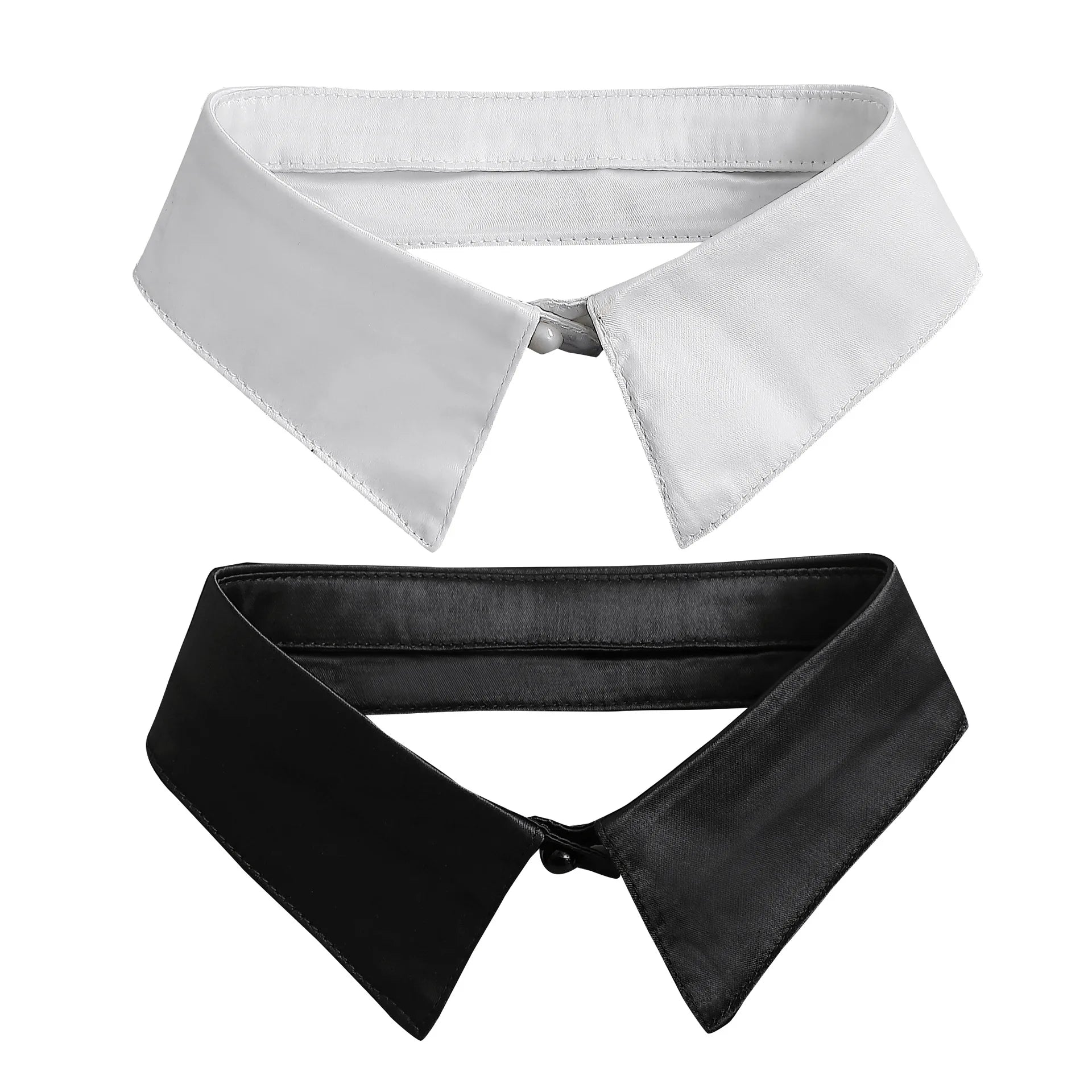 New Daily Universal White Black Faux False Collar Fashion Simple Choker Peter Pan Necklace for Men Women