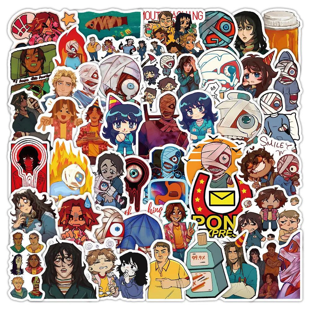 60PCS Cool adventure game Mouthwashing sticker sheet