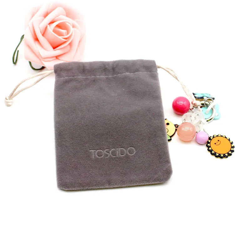 Custom Design Silk Screen Printed Logo Recyclable OEM Luxury Jewelry Watch Gemstone Pouches Bag Drawstring Suede Velvet