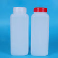 Lab Liquid Chemical Reagent Bottle With Scale Bottle 500Ml 1000Ml White Plastic Narrow Mouth Bottles Inner Cap for Pharmacy Use