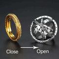 New Arrival Magic Multilayer Rotate Couple Rings Two Ways to Wear Creative Astronomical Ball Rings Necklace Set