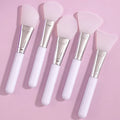 Hot Sale Wholesale Cheap Customize logo End White Acrylic Handle Beauti Facial Mask Brush Silicone Makeup Brush