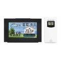 Touchscreen Weather Station Thermometer Hygrometer Barometer Digital Alarm Clock with Wireless Sensor Weather Forecast Station