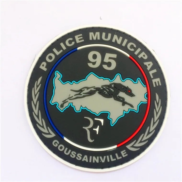 Factory Customize 3d Round Engraved Embossed Logo Soft Rubber PVC Badge Patch