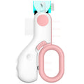 LED Battery-Powered Stainless Steel Pet Nail Clipper with Gravity and Luminous Features for Cats