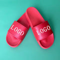 Customized New Style Slide Women Red Sandal Women Custom Shoes With Logo Branding Slippers Women Plain Blank Slide With PVC Sole
