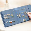 Custom Portable Women Fashion Leather Jewelry Storage Bag Stud Earrings Collection Book Box Storage Accessories