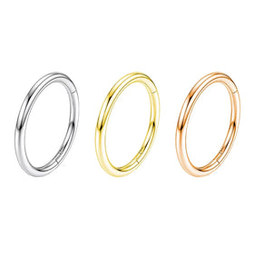 Lotus Surgical Steel 16G 18G 20G Segment Clicker Nose Rings for Women Men Cartilage Earring Helix Tragus Piercing Jewelry