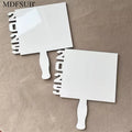 MDFSUB 2025 Eco-Friendly Sublimation Blanks Paddle Fans High Glossy Coating for Church Memorial & Graduation Events