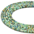 2x4mm Chrysocolla Heishi Disc Shape Heishi Bracelet Heishi Bead Strands