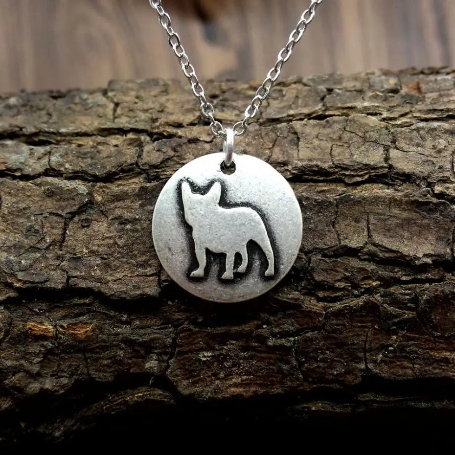 Dropshipping French Bulldog Animal Dog Pendant Women Necklace Charm Pet Memorial Gift Fashion
