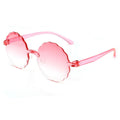 Round Oversized Sunglasses Women Fashion Flower Eyeglass Wave Eyewear Vintage Glasses Candy Color