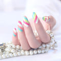 Colorful Flower and Butterfly Design 100% Real Nail Polish Wraps Nail Sticker