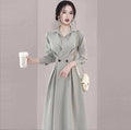 2023 New Women's French Shirt Dress Goddess Elegant Long Dress