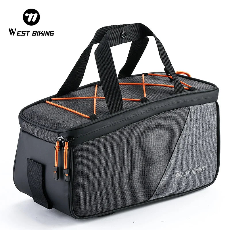 WEST BIKING 6L Large Capacity Bag Rear Cycling Panniers Cycling Motorcycle Bicycle Pannier Bike Waterproof Bicycle Saddle Bag