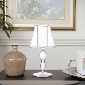 Handmade Blown Borosilicate Glass Candleholder Jar Print Home Decoration Desk Lamp Umbrella Features Personalized Logo