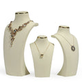 WYP Custom Logo Necklace Display Bust Microfiber Luxury Counter Display Jewelry Display Mannequins Model