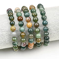 Natural 6mm 7A Fancy Jasper Round Beads Gemstone for Healing Crystal Fancy Jasper Round Bracelet Wholesale
