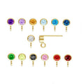 Hot 14K Gold Filled 3mm 4mm Post Earring W/ring for Women DIY Accessories Wholesale Studs