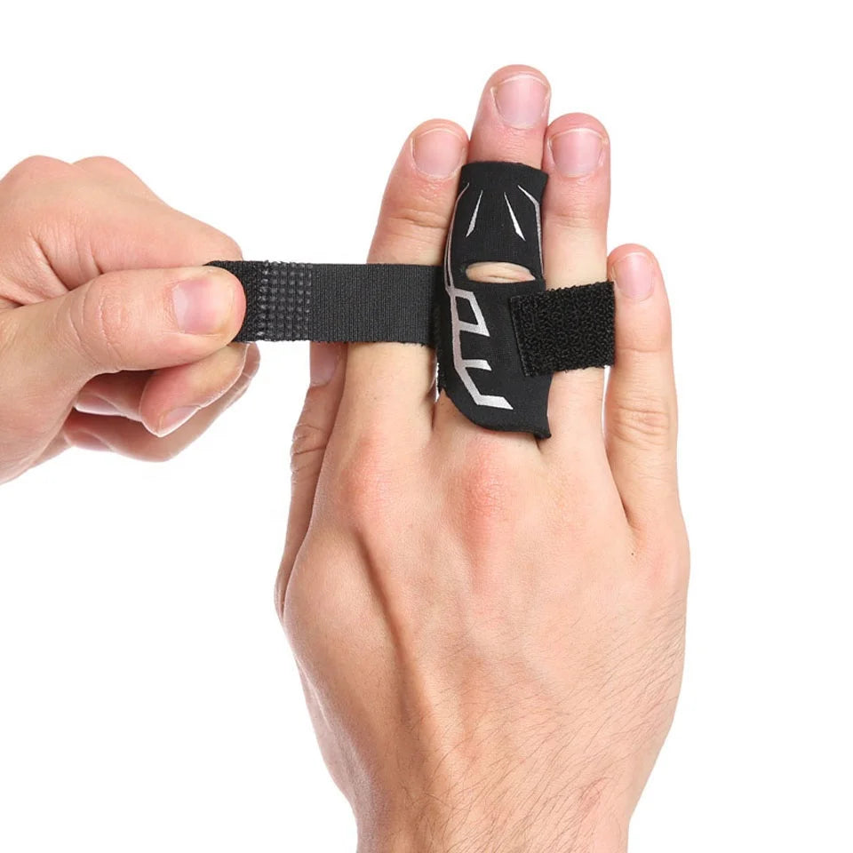 Black Neoprene Finger Splint Wraps Basketball Finger Sleeve Adjustable Finger Brace
