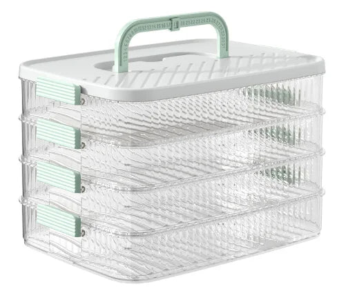 Portable Dumpling Storage Box Refrigerator Vegetable and Fruit Fresh-keeping Box Household Food Freezer Storage Container