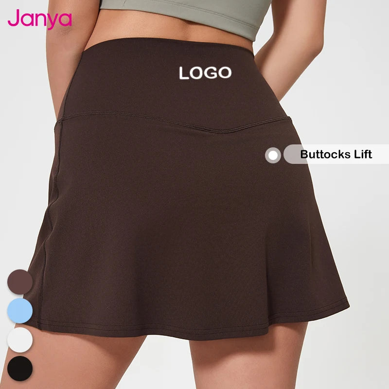 Janya Tennis Skirts for Women Wholesale Sportswear Skirt Outfit Dress Ladies Outdoor Sports Gym Custom Logo Print Tennis Skirts