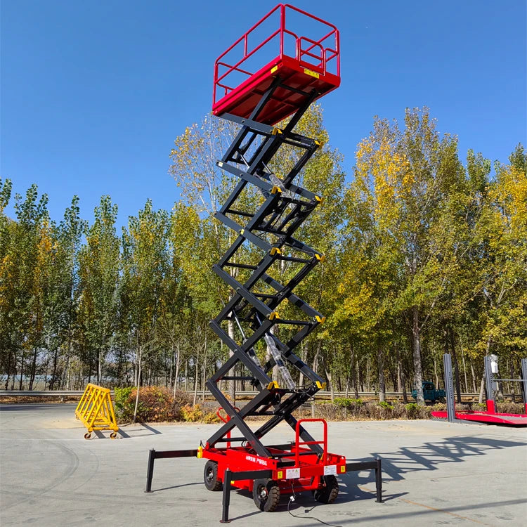 Electric Lift Platform 6m 8m 10m 12m Portable Elevator Movable Hydraulic Aerial Lifting Platform Scissor Lift