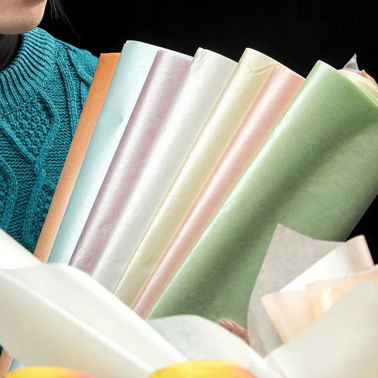 Custom Printed Sydney Paper 17g 22g 35g Specialty Tissue Wrapping Paper with Pearlescent Finish Single Side Coating