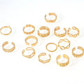 Summer Beach Jewelry Woman's Toe Ring Copper Plated 18K Gold Open Ring Size Adjustable Lady's Toe Ring