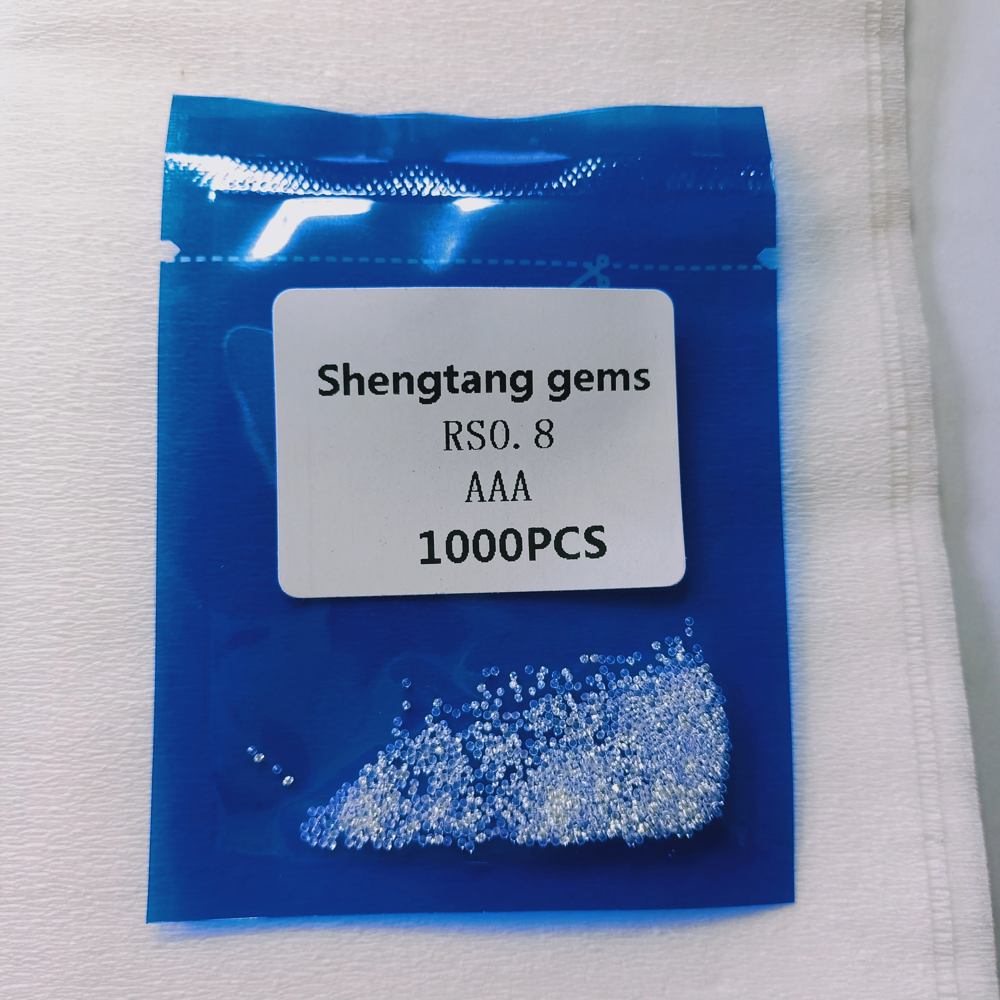 ST Ready to Ship 1000 Pcs Direct Factory Price White Round Brilliant Cut CZ Diamond Cubic Zirconia Stones for Jewelry