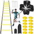 Football Soccer Sport Speed Training Equipment Agility Training Set With 20ft Agility Rungs