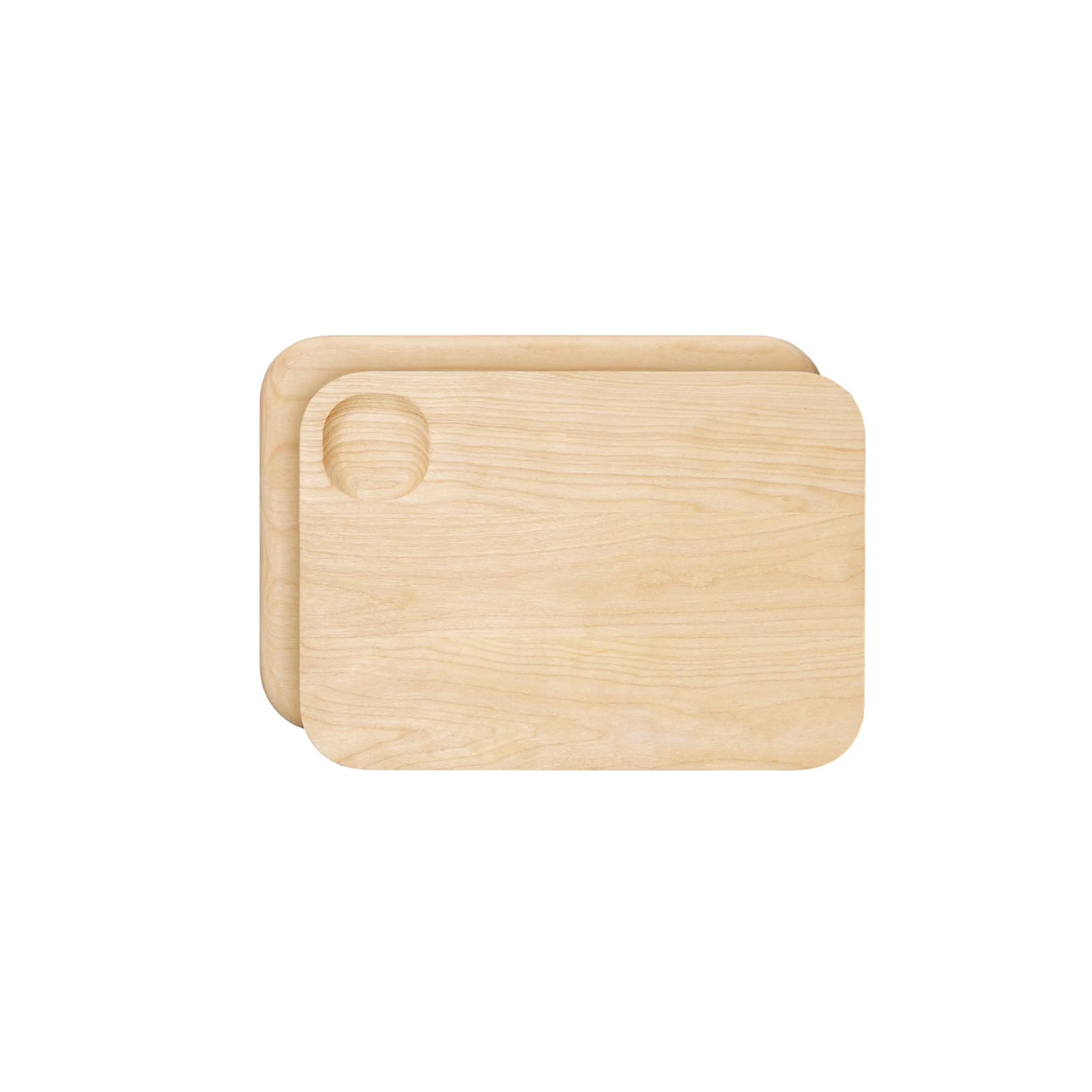 Rubber Wood Cutting Board  Small 10 X 7 Double Sided Wood Cutting Board