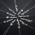 Non Tarnish Waterproof 12 Birth Month Stainless Steel Necklace Gold Plated Horoscope Zodiac Pendant for Gift Jewelry