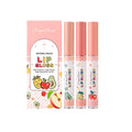 Velvet Pink Lip Glaze Non Stick Cup Three Fruits Set Lip Gloss Nude Color Cute Set Lipstick Lasting Lip Color Butter Gloss GG