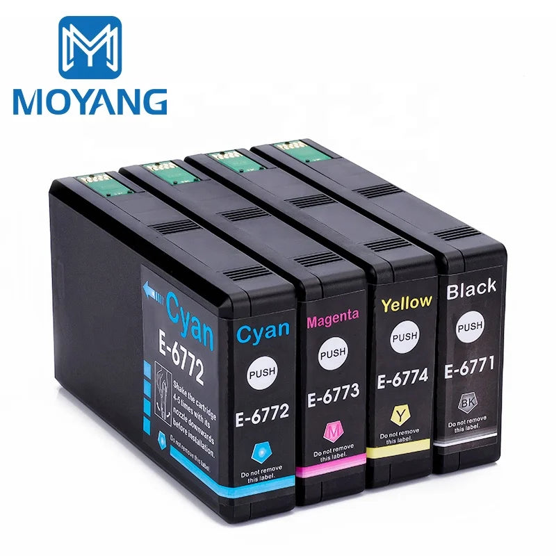 MoYang Compatible for EPSON T6771-4 Ink Cartridge WorkForce Pro WP-4011/4511/4521/4531 Printer Cartridge T6771 T6772 T6774