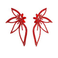 2024 Exquisite Versatile butterfly Earrings Real Gold Plating Shinny Woman Ladies Zircon Ear Stud Set