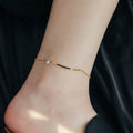 FanYue Ins Top Selling 2023 Anklets for Women 18k Gold Stainless Steel Smile Face Gold Anklet Titanium Steel for Women