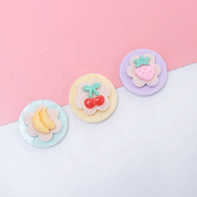 Wholesale Mixed Mini Fruit Dessert Cute Cartoon Flatback Resin Cabochon for Nail Art Accessories DIY Scrapbooking Crafts Jewelry