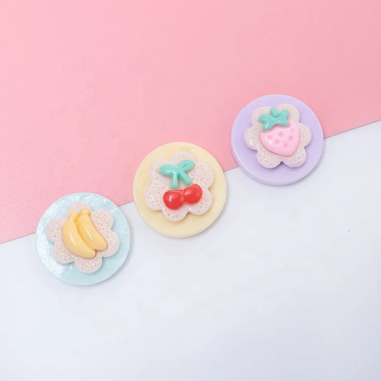 Wholesale Mixed Mini Fruit Dessert Cute Cartoon Flatback Resin Cabochon for Nail Art Accessories DIY Scrapbooking Crafts Jewelry